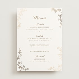 Foil-Pressed Menus
