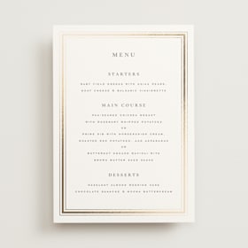Foil-Pressed Menus