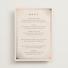Foil-Pressed Menus