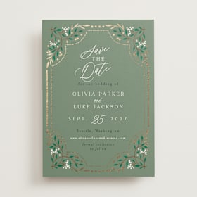 Foil-Pressed Save The Date Cards
