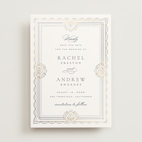 Foil-Pressed Save The Date Cards