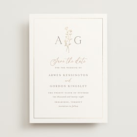 Foil-Pressed Save The Date Cards