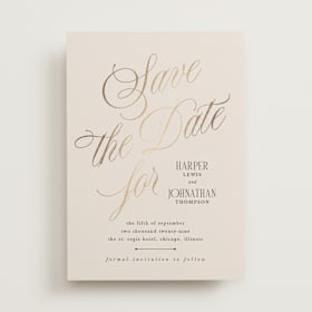 Foil-Pressed Save The Date Cards