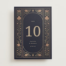 Foil-Pressed Table Numbers