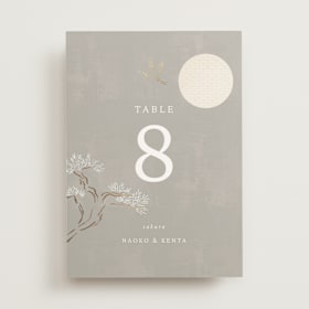 Foil-Pressed Table Numbers