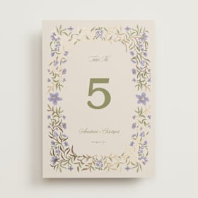 Foil-Pressed Table Numbers