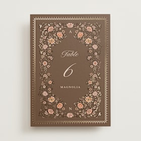 Foil-Pressed Table Numbers