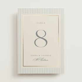 Foil-Pressed Table Numbers