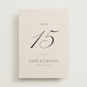 Foil-Pressed Table Numbers
