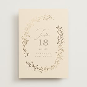 Foil-Pressed Table Numbers