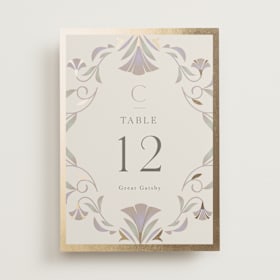 Foil-Pressed Table Numbers