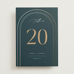 Foil-Pressed Table Numbers