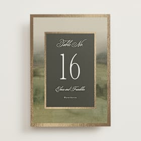 Foil-Pressed Table Numbers