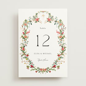 Foil-Pressed Table Numbers