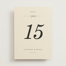 Foil-Pressed Table Numbers