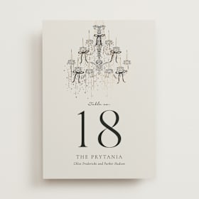 Foil-Pressed Table Numbers