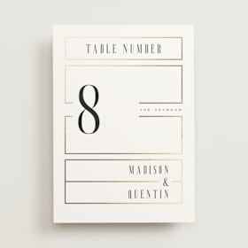 Foil-Pressed Table Numbers