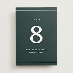 Foil-Pressed Table Numbers
