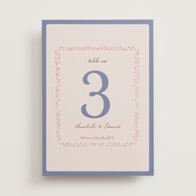 Foil-Pressed Table Numbers