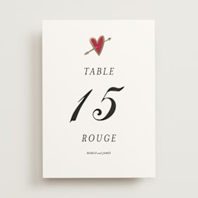 Foil-Pressed Table Numbers