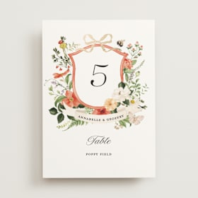 Foil-Pressed Table Numbers