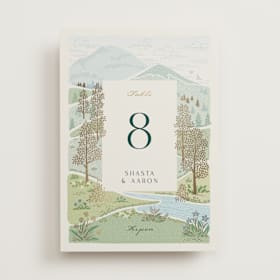Foil-Pressed Table Numbers