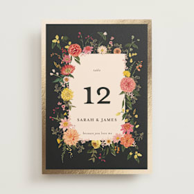 Foil-Pressed Table Numbers