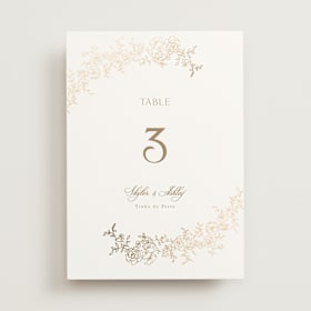 Foil-Pressed Table Numbers