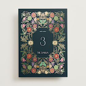 Foil-Pressed Table Numbers
