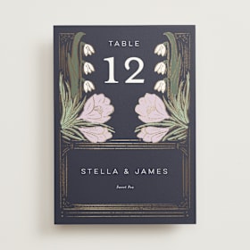 Foil-Pressed Table Numbers