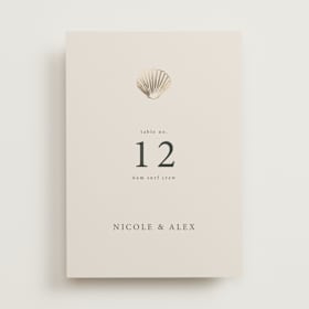 Foil-Pressed Table Numbers