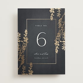 Foil-Pressed Table Numbers