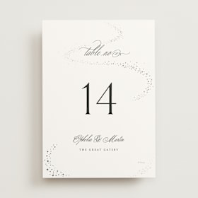Foil-Pressed Table Numbers