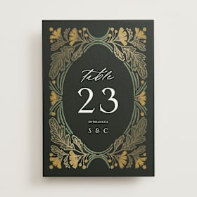 Foil-Pressed Table Numbers