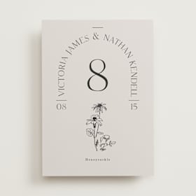 Foil-Pressed Table Numbers