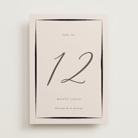 Foil-Pressed Table Numbers