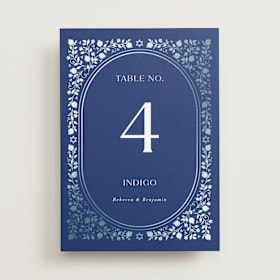 Foil-Pressed Table Numbers