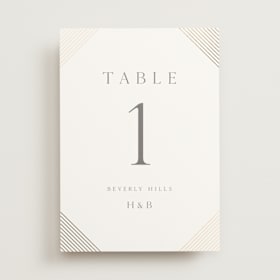 Foil-Pressed Table Numbers