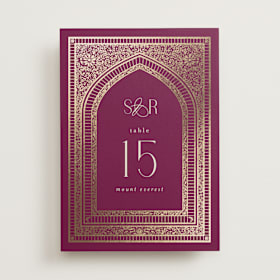 Foil-Pressed Table Numbers