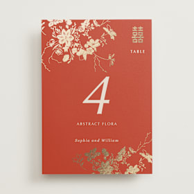Foil-Pressed Table Numbers