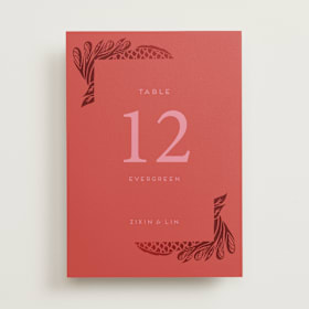 Foil-Pressed Table Numbers