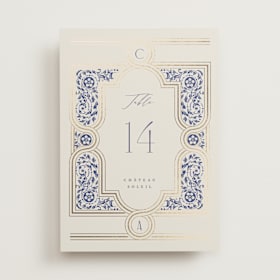 Foil-Pressed Table Numbers