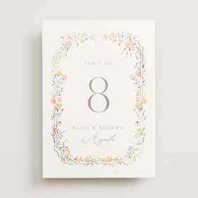 Foil-Pressed Table Numbers