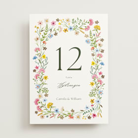 Foil-Pressed Table Numbers