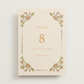 Foil-Pressed Table Numbers
