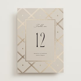 Foil-Pressed Table Numbers