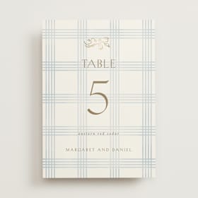 Foil-Pressed Table Numbers