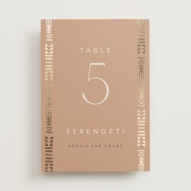 Foil-Pressed Table Numbers