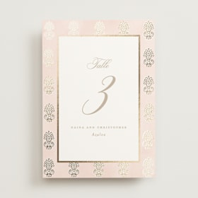 Foil-Pressed Table Numbers