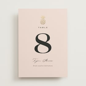 Foil-Pressed Table Numbers